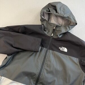 The North Face Boys XL 18/20 DryVent Hooded Jacket Black Gray Outdoor